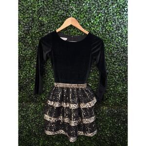 Chasing fire flies, Girls dressy dress, velvet, lace, Girls size 8